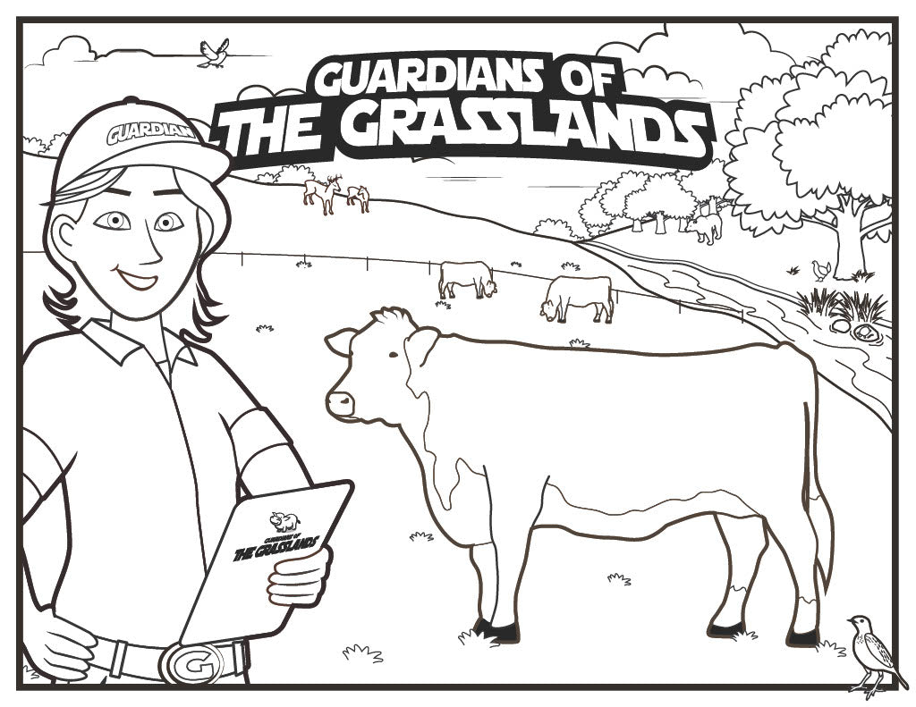 Guardians of the Grasslands Colouring Page