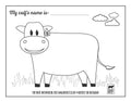 Beef Cow Colouring Page
