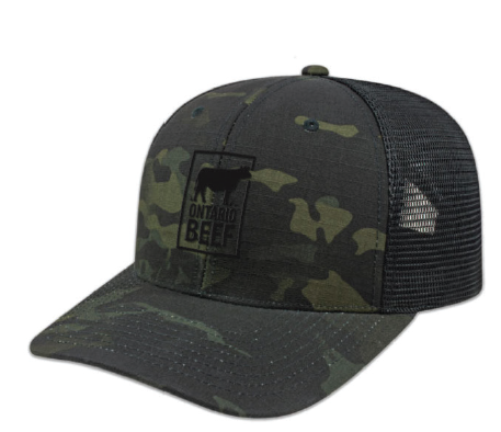 Ontario Beef Black Camo Ball Cap