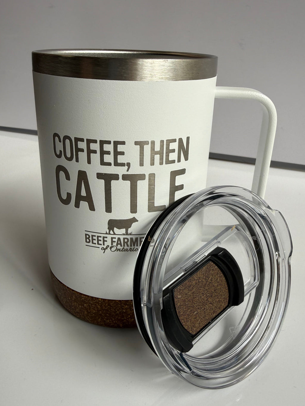 "Coffee, Then Cattle" Travel Mug