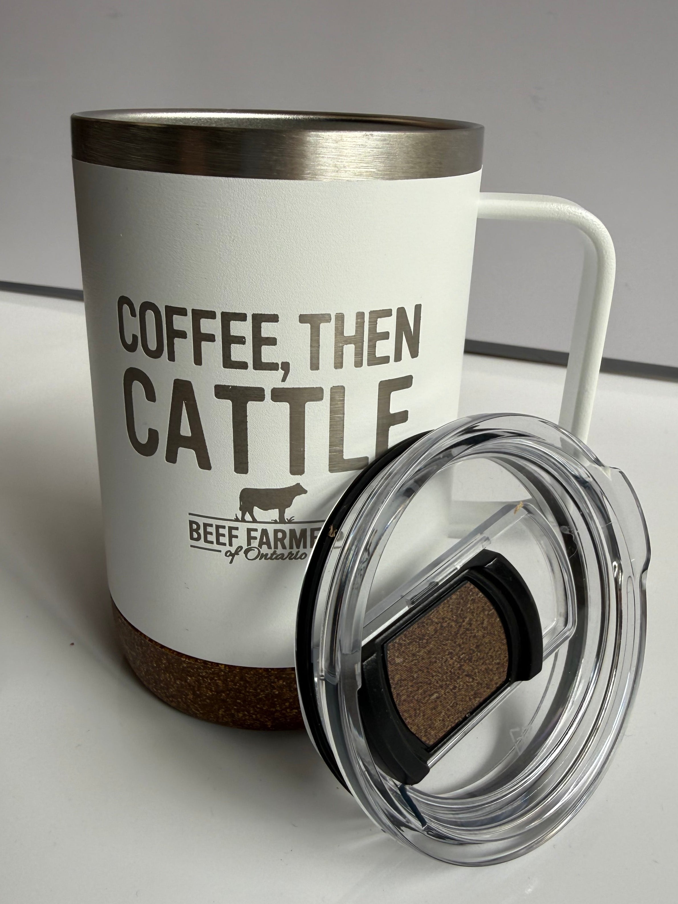 "Coffee, Then Cattle" Travel Mug