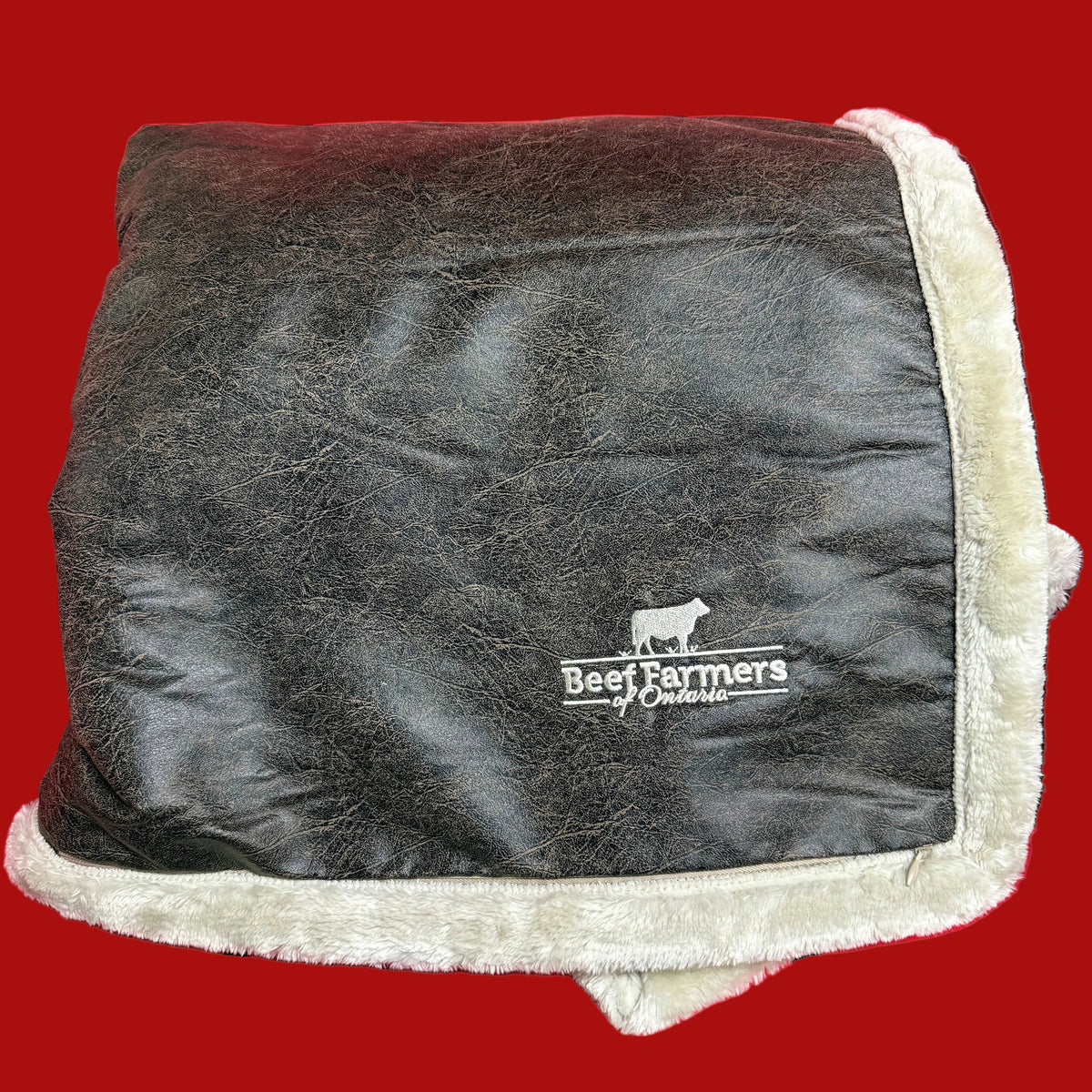 Faux Leather BFO Blanket Throw