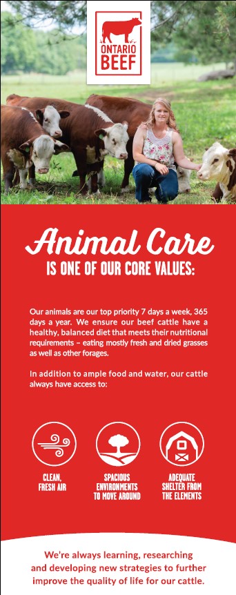 Ontario Beef "Animal Care" Pull-Up Banner
