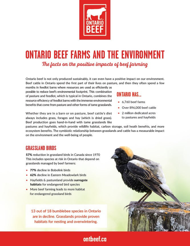 Ontario Beef Farms and the Environment Handout