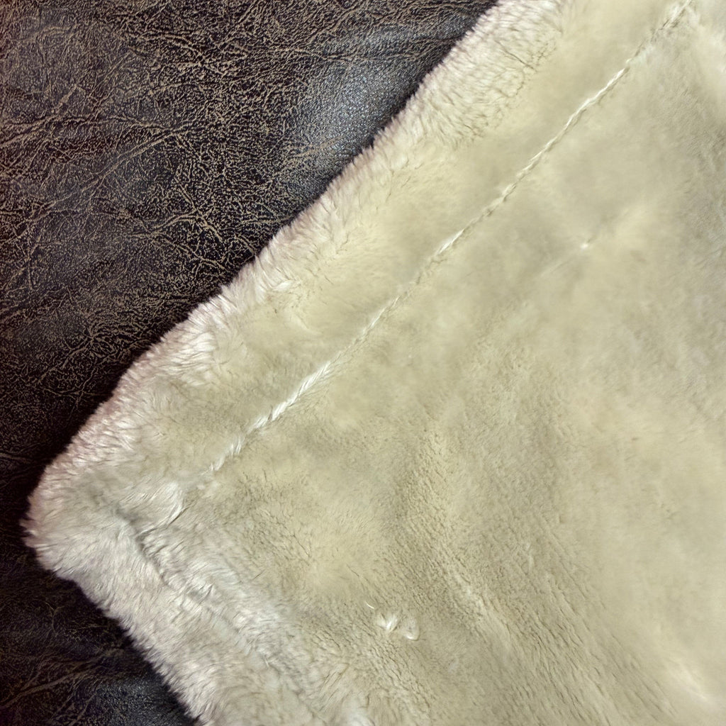 Faux Leather BFO Blanket Throw