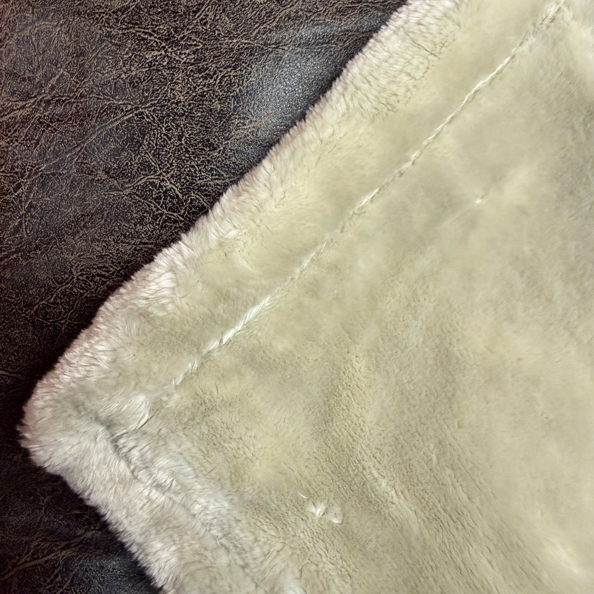 Faux Leather BFO Blanket Throw